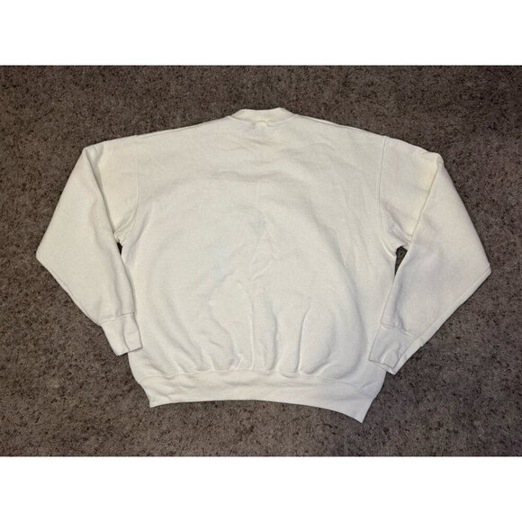 Vintage 90s GUESS Jeans Spell out Crewneck Sweatshirt Iconic Logo Collegiate XL - Picture 5 of 8